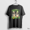 Top Skeleton Drinking Beer Cheers Fuckers St Patricks Day Funny T Shirt Sweater
