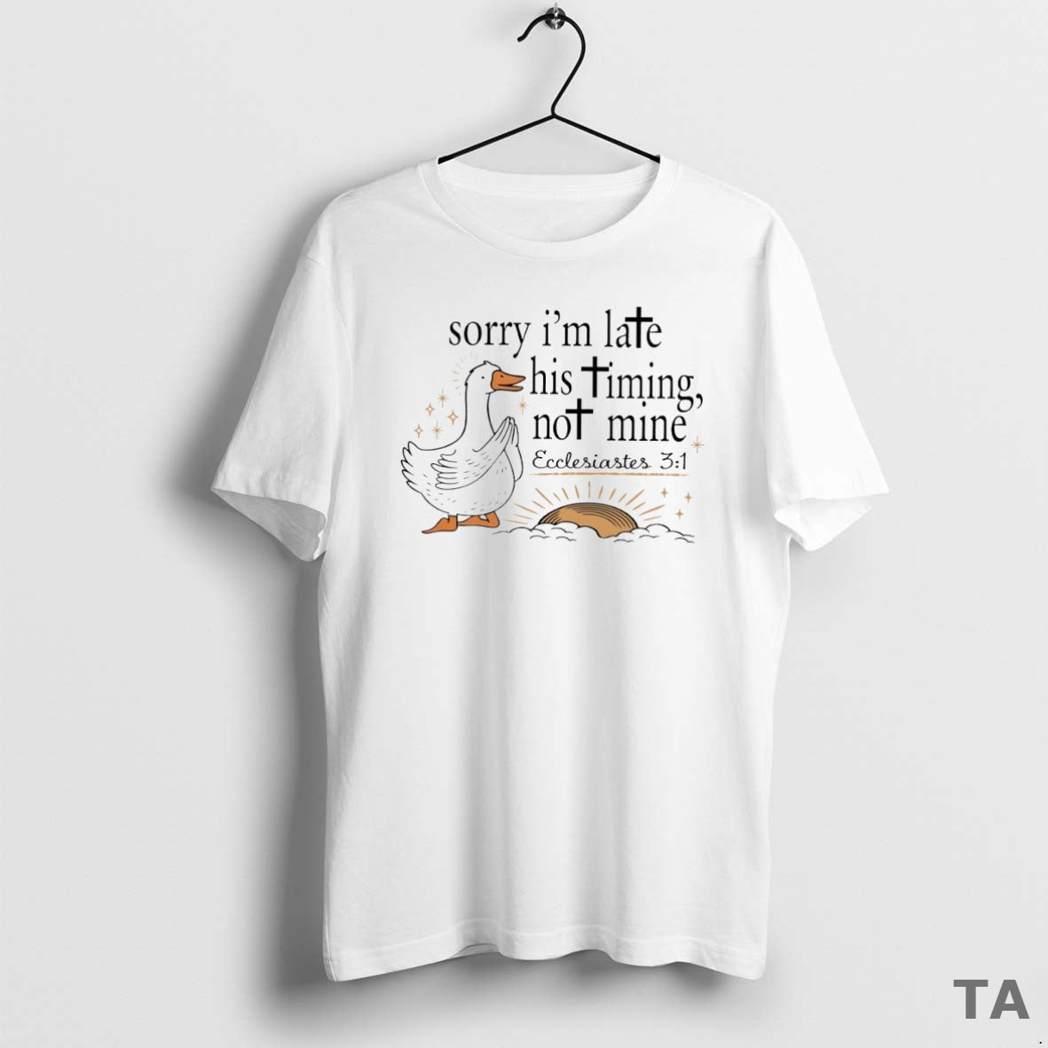 Top Sorry Im Late His Timing Not Mine Circle T Shirt Sweater