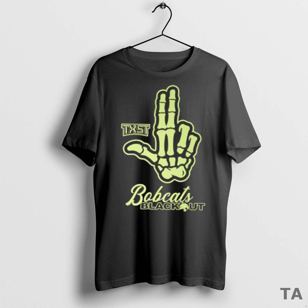 Top Texas State Bobcats Txst Blackout T Shirt Sweater