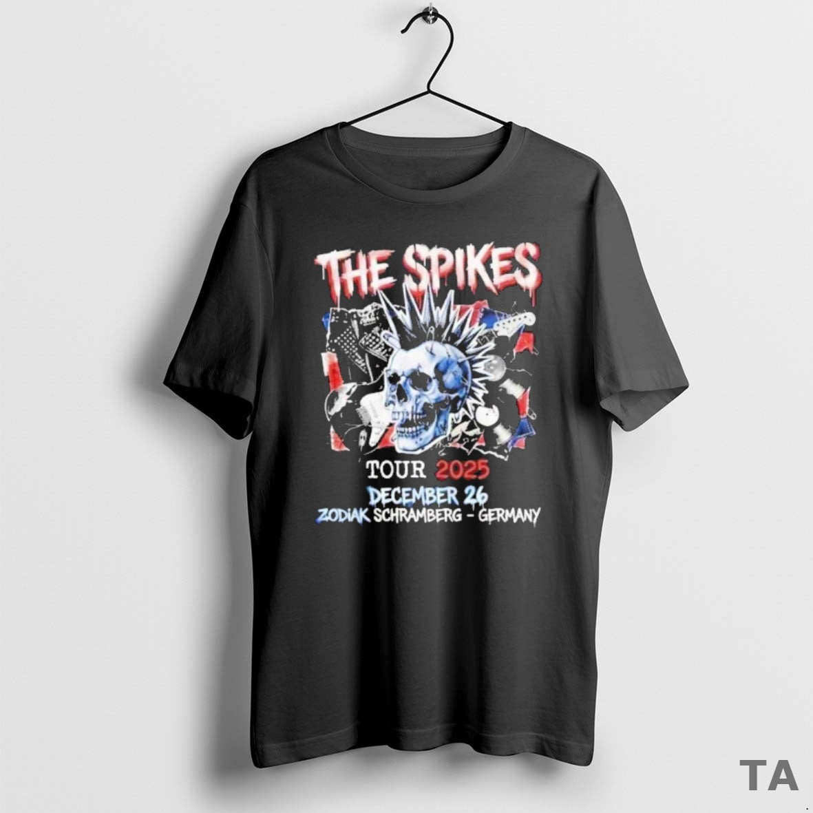 Top The Spikes Tour 2025 December 26 2025 Zodiak Schramberg Germany Skull T Shirt Sweater