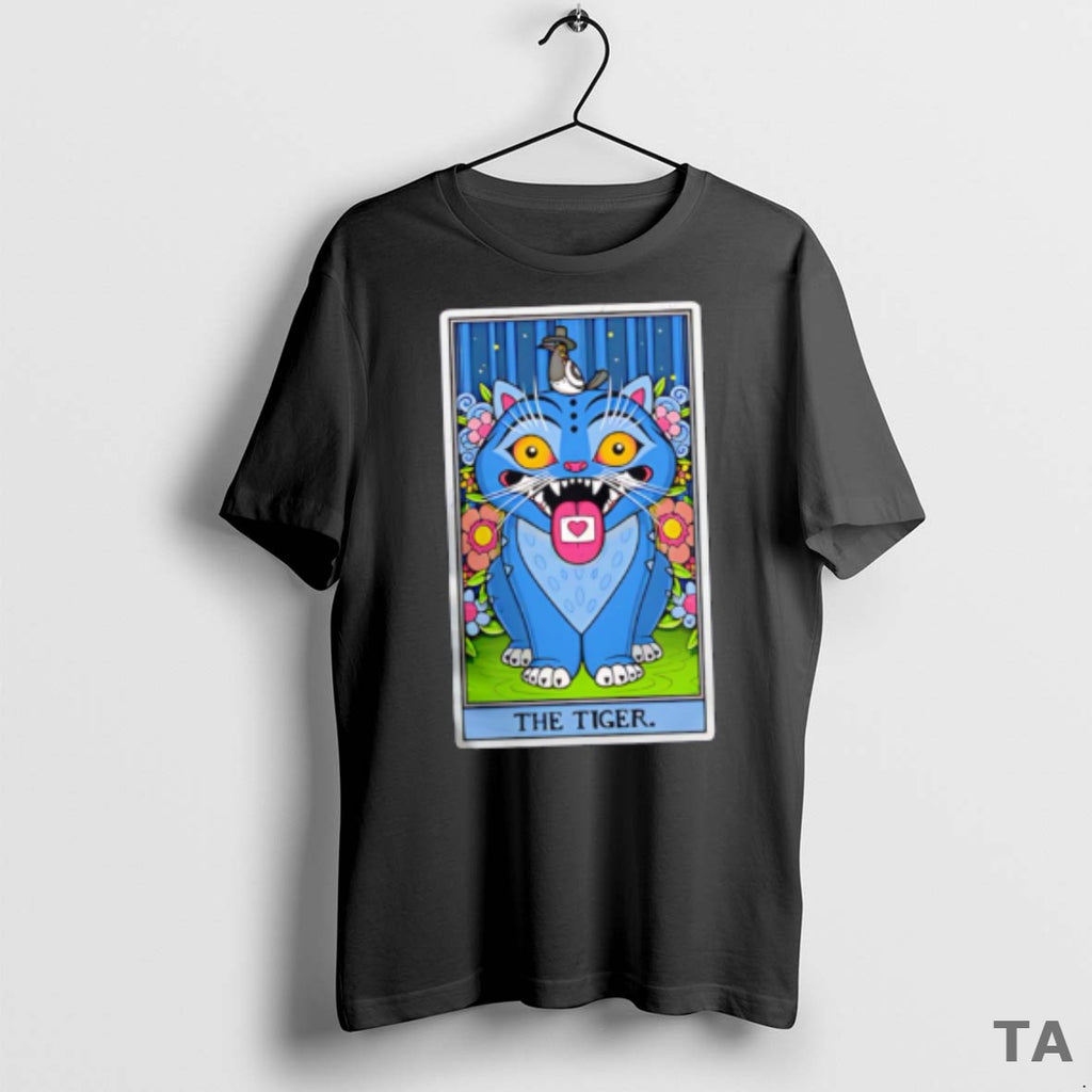 Top The Tiger Tarot Card Heart Cute T Shirt Sweater