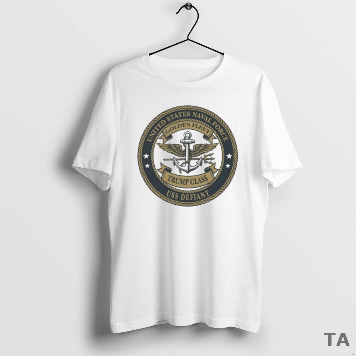 Top United States Naval Force Golden Fleet Trump Class Us Defiant Anchor Wings