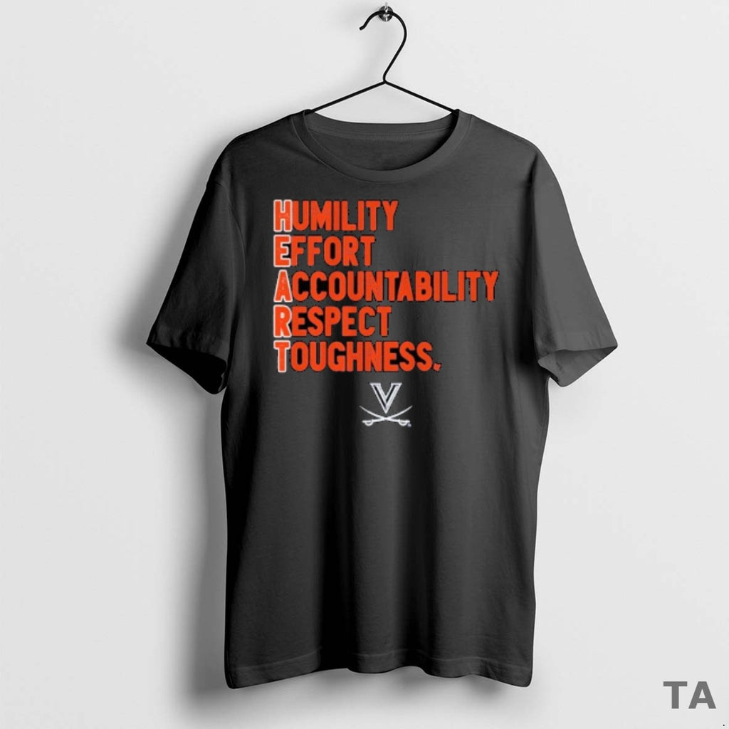 Top Virginia Cavaliers Uva Heart Humility Effort Accountability Respect Toughness T Shirt Sweater