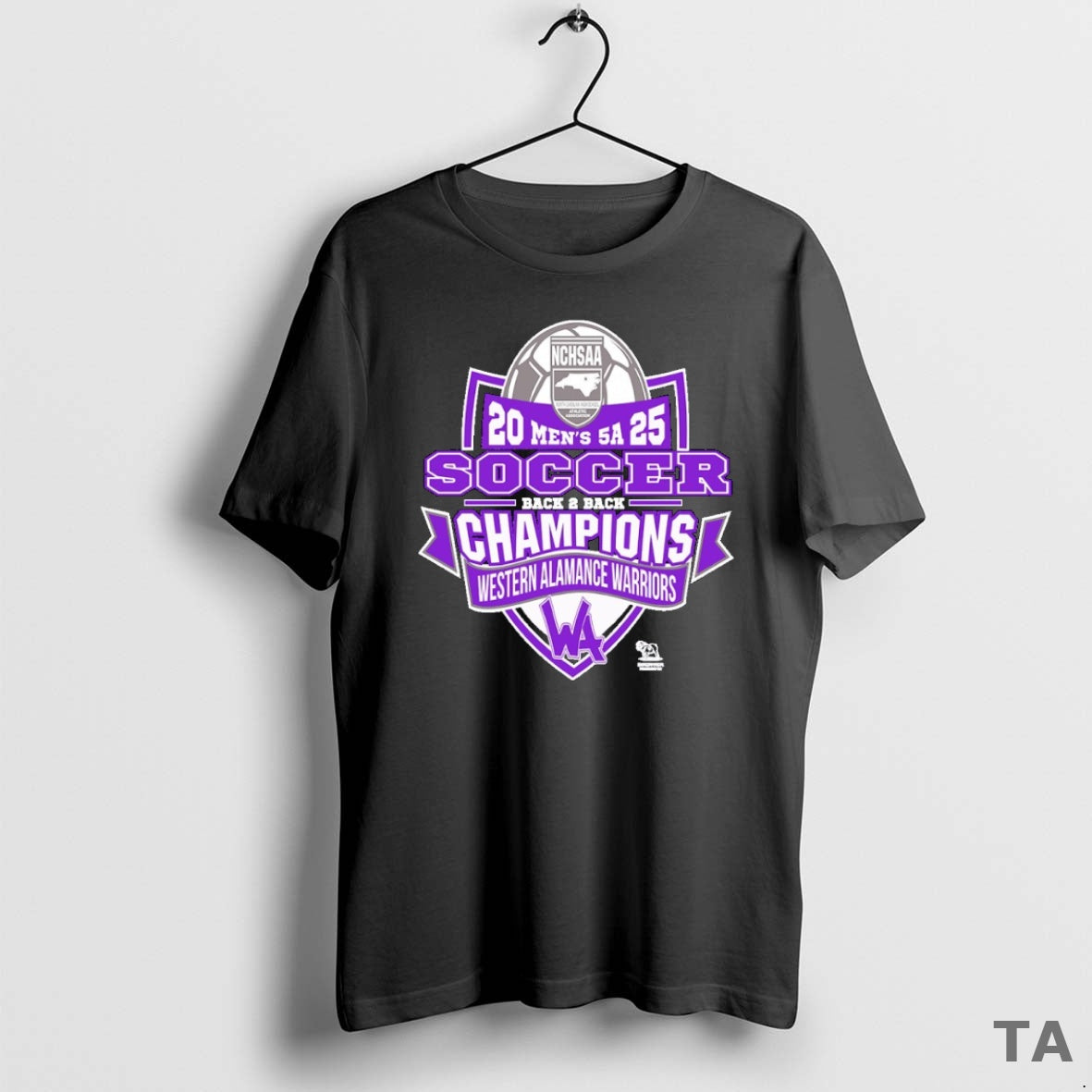 Top Western Alamance Warriors Nchsaa Soccer Division Mens 5a Champions T Shirt Sweater
