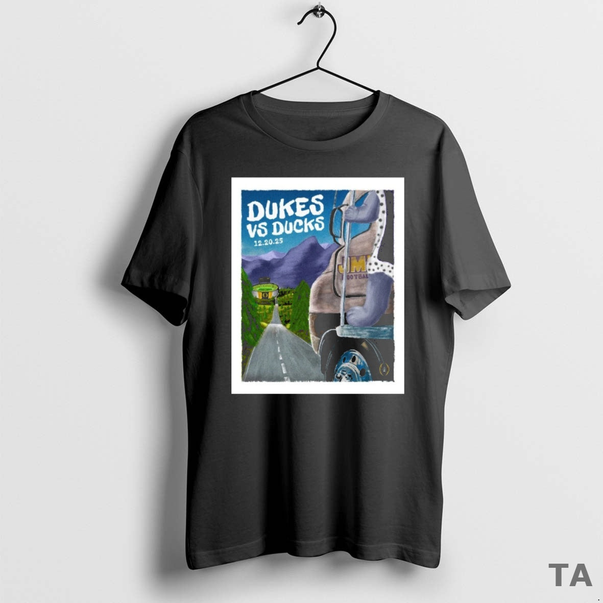 Top James Madison Dukes Vs Oregon Ducks On December 20 2025 Painting T Shirt Sweater