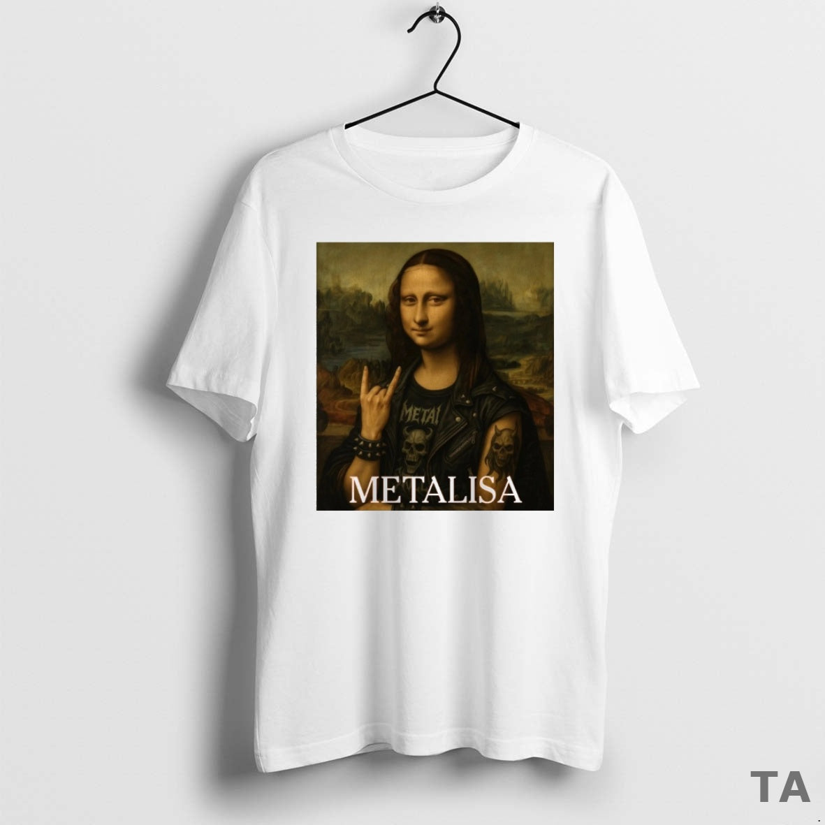 Top Mona Lisa Heavy Metal Theme Metalisa Metallica Meme T Shirt Sweater