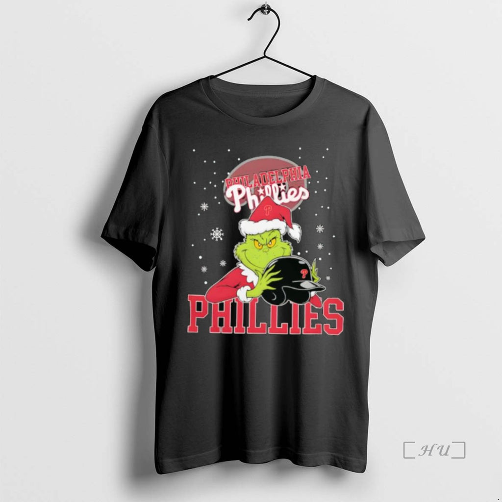 Trending Grinch Christmas Mlb Philadelphia Phillies Baseball Logo Christmas T Shirt Sweater