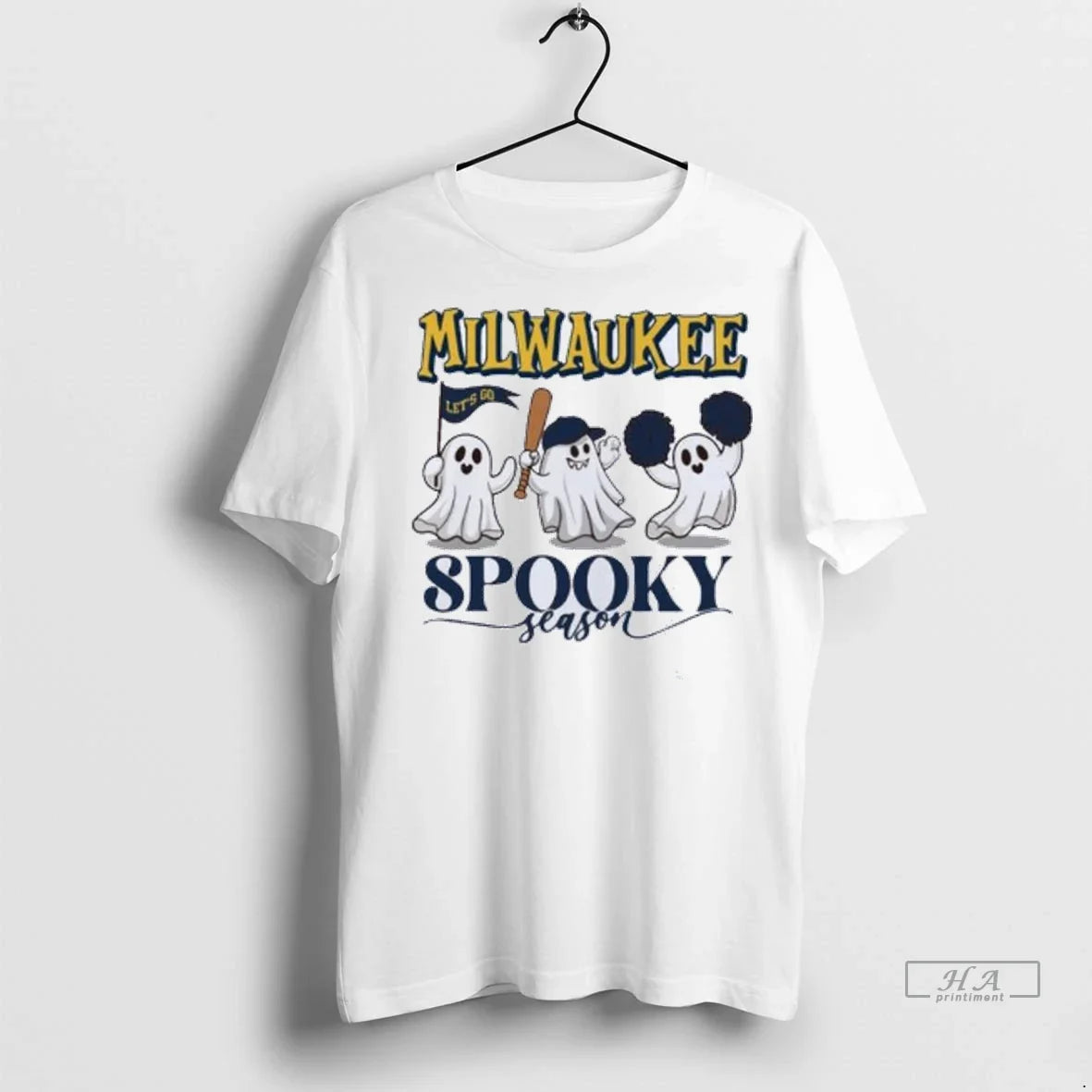 Trendy Officials Milwaukee Brewers Ghost Baseball Spooky Season Halloween Mlb Wild Card Shirt Sweater