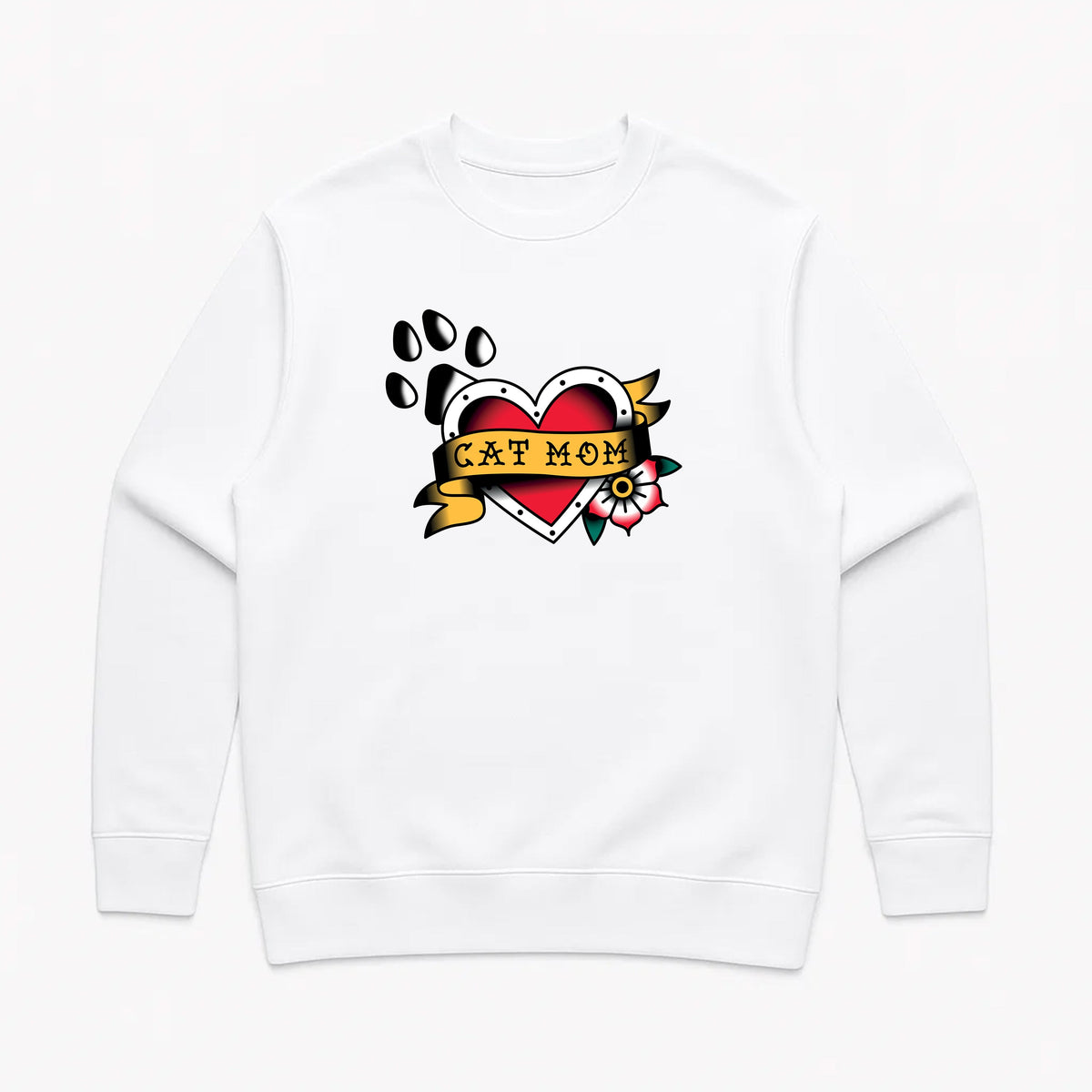 Unisex | Tattoo Cat Mom | Crewneck Sweatshirt