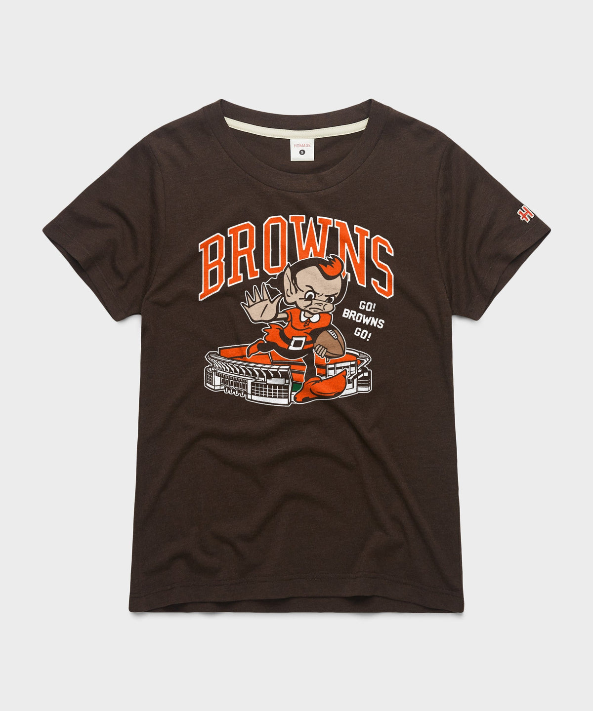 Women's Cleveland Browns Brownie Stiff Arm Stadium