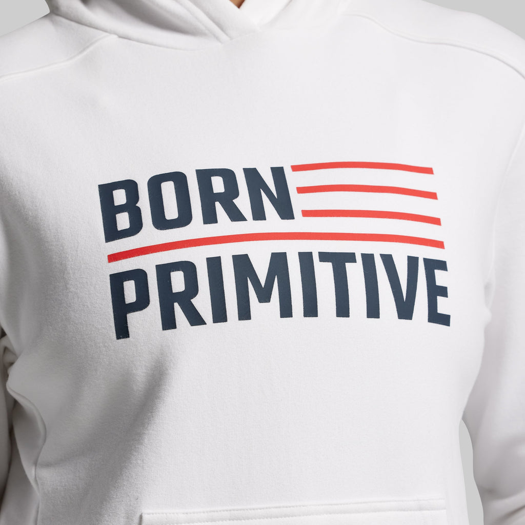 BP Flag Women's Unmatched Hoodie (White)