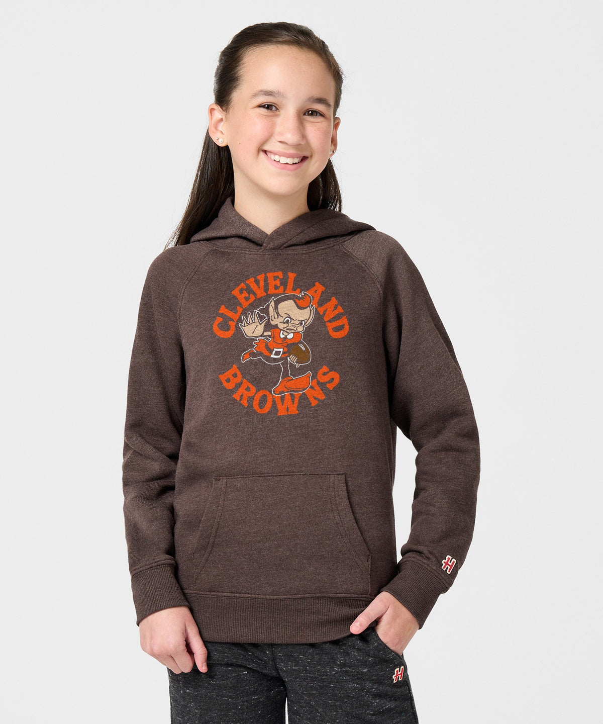 Youth Cleveland Browns Brownie Stiff Arm Hoodie