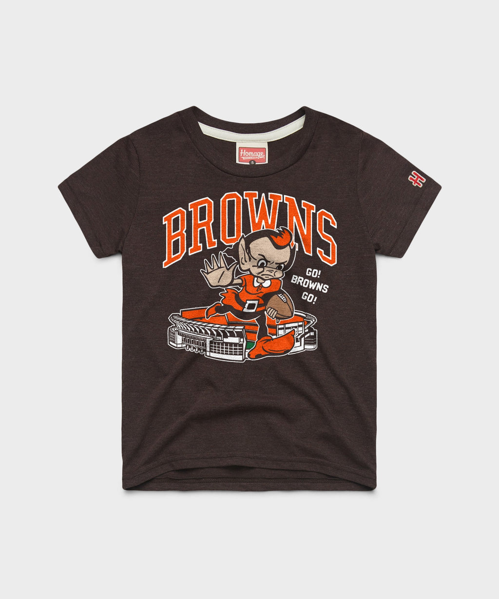 Youth Cleveland Browns Brownie Stiff Arm Stadium