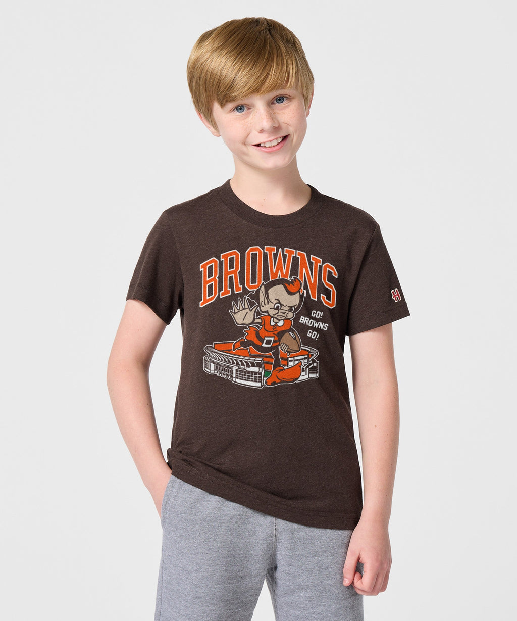 Youth Cleveland Browns Brownie Stiff Arm Stadium