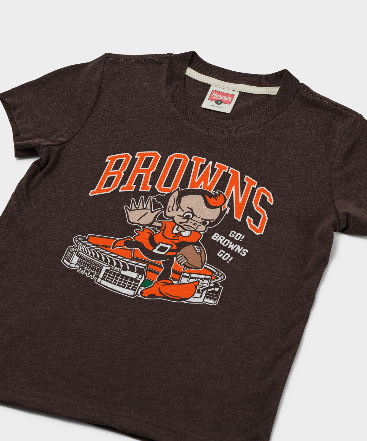 Youth Cleveland Browns Brownie Stiff Arm Stadium