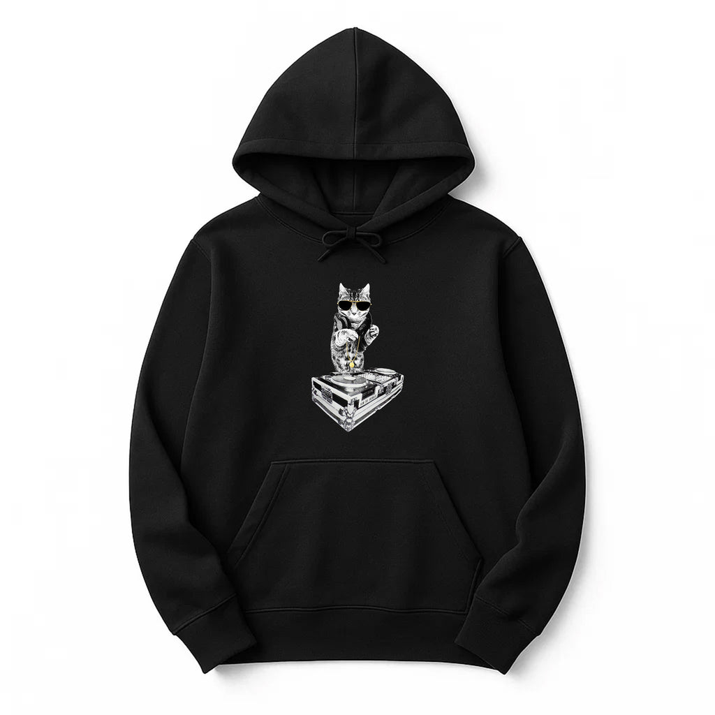 Unisex | Bruce Kitty DJ | Pullover Hoodie