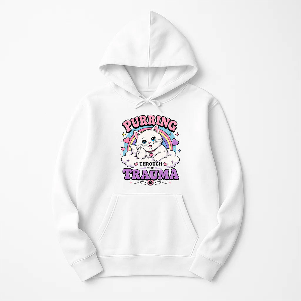 Unisex | Purring Through Trauma | Pullover Hoodie
