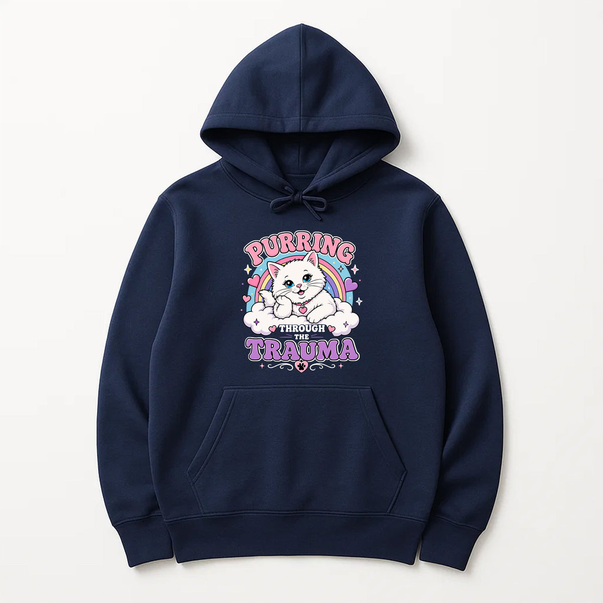 Unisex | Purring Through Trauma | Pullover Hoodie