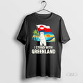 Official I Stand With Greenland Flag Bear Sunset