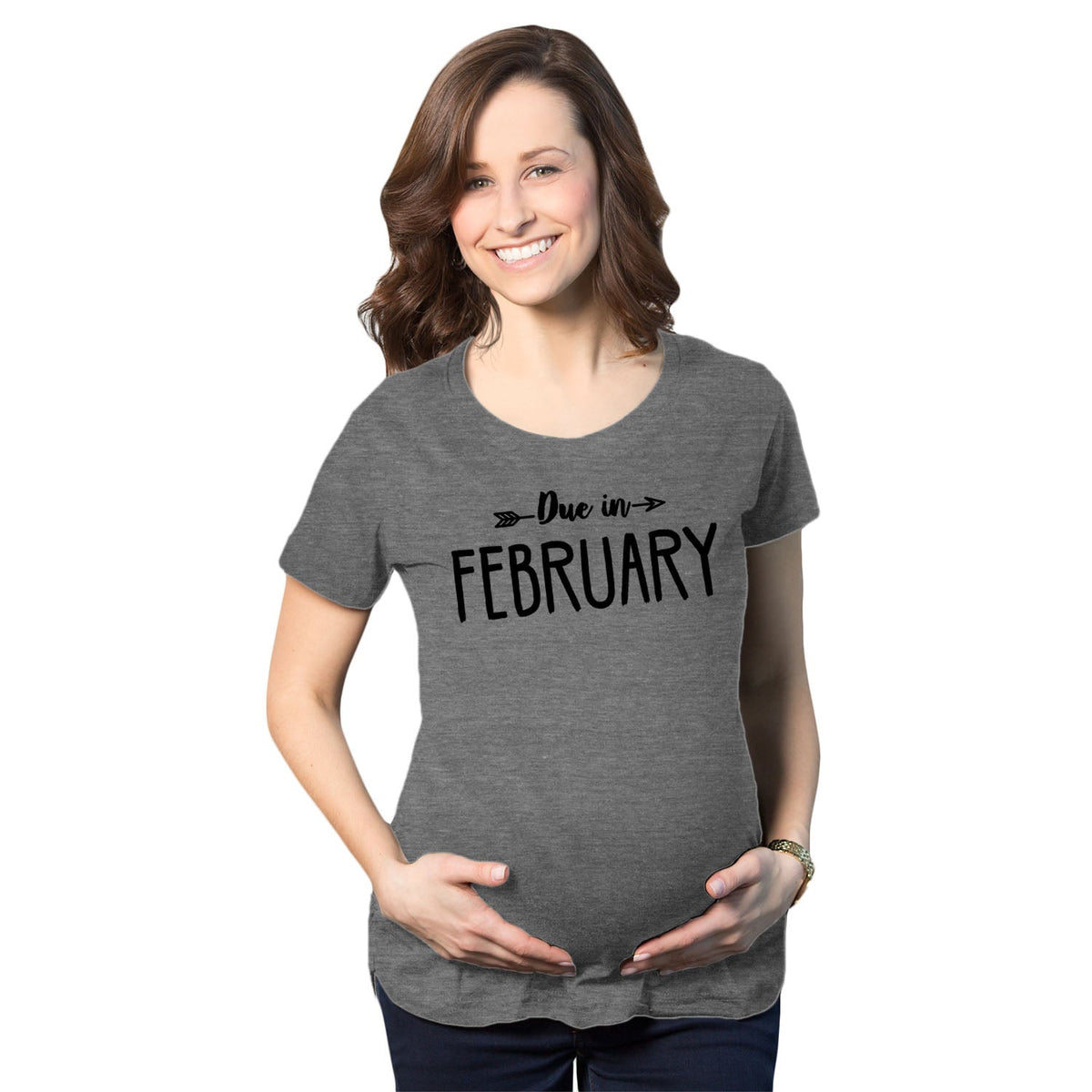 Due In Announcement Maternity T Shirt