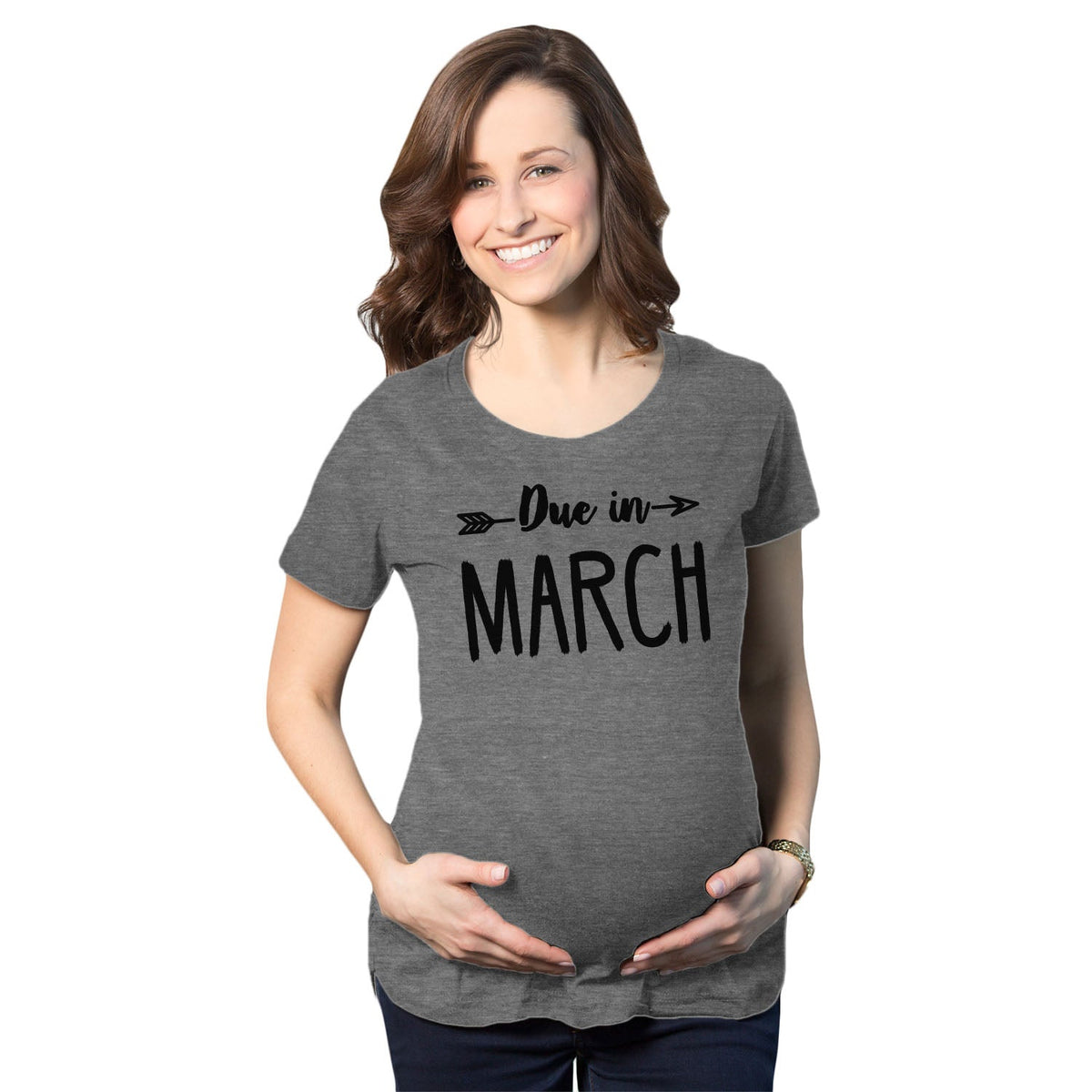 Due In Announcement Maternity T Shirt