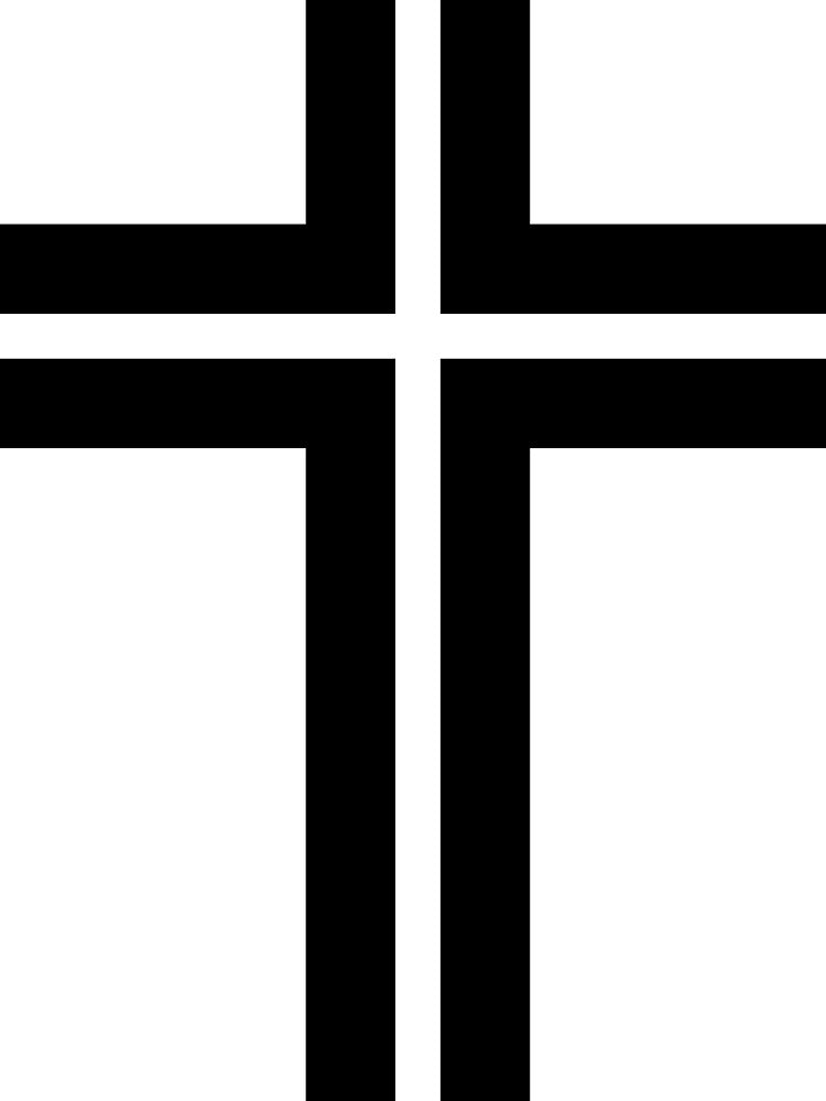 Cross: White on Black 1 by AG Minimal Design