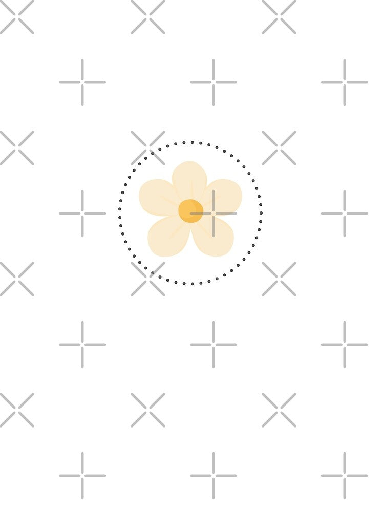 BOHO daisy flower minimalistic design by Blush Drop