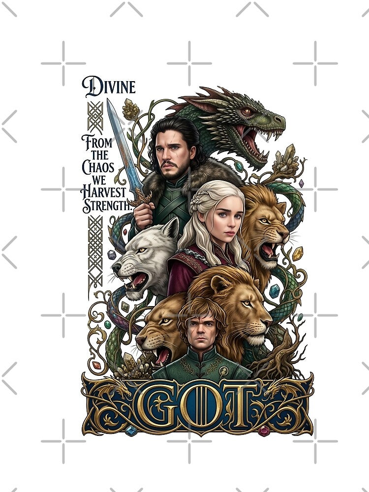 Fantasy Dragon Direwolf Lion Kingdom Winter by Sovereign Supply Co.