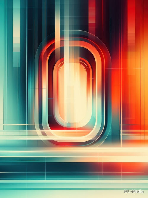 Abstract Neon Design With Circular Shapes by ML-Media