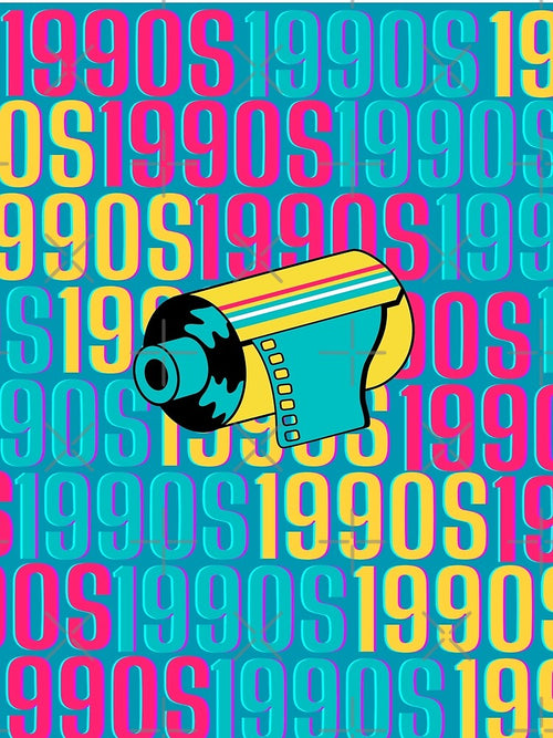 1990s retro design 33 - Teal Background by PunjabanJatti