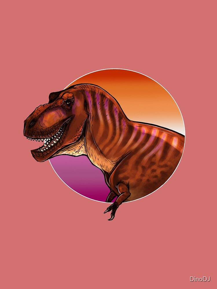 PRIDE dinosaurs: T.rex (lesbian flag) by DinoDJ