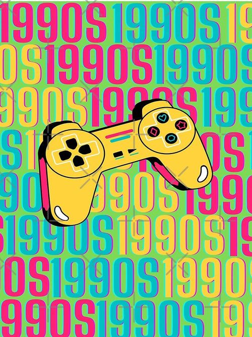 1990s retro design 3 - Green Background by PunjabanJatti