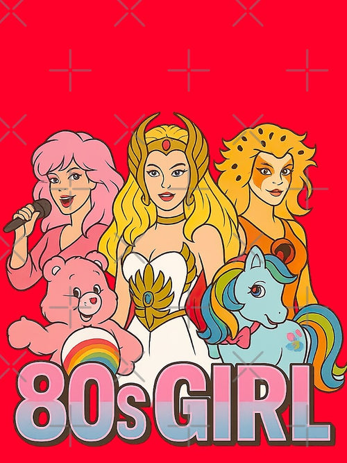 80s Girl Kidcore Retro Throwback Vintage Cartoon Ladies Tribute by 90snerd