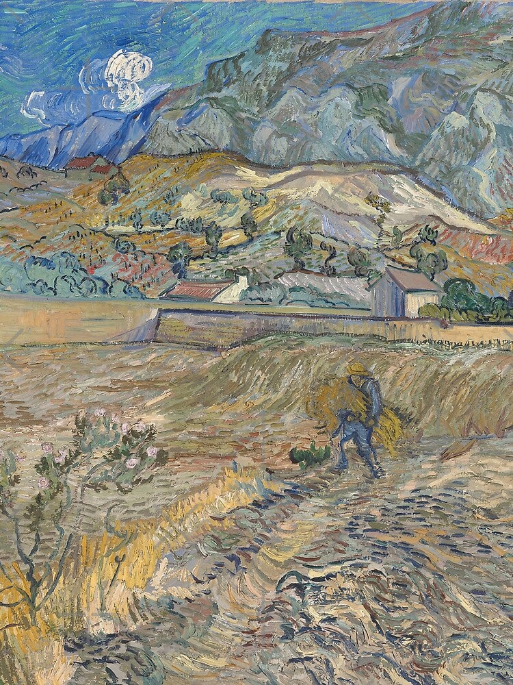 Vincent van Gogh Enclosed Field with Peasant by The Great  Art
