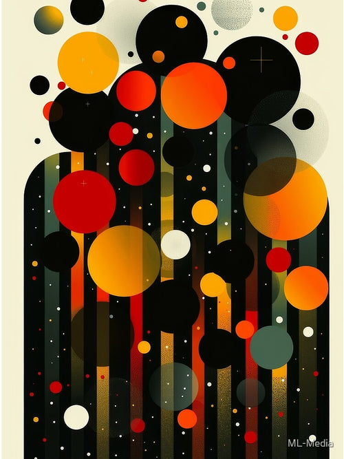 Abstract Colorful Circles in Space by ML-Media