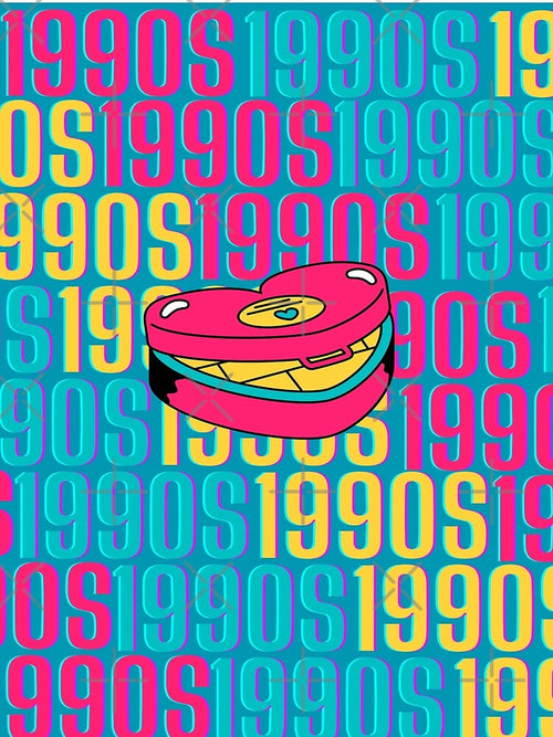 1990s retro design 26 - Teal Background by PunjabanJatti