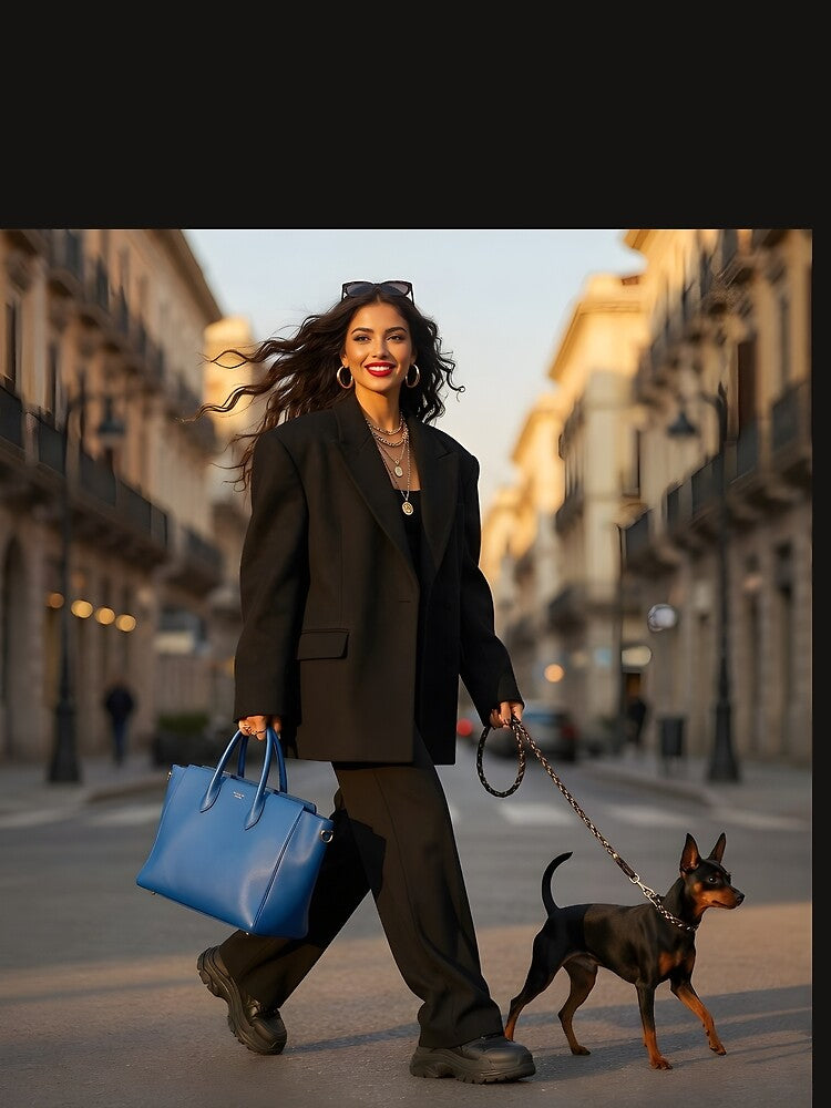 City Chic with Dog. by Sofiko Morena