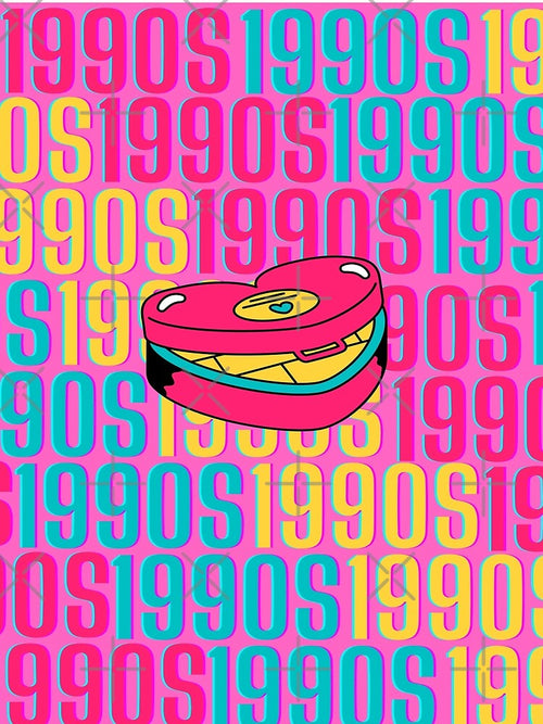 1990s retro design 26 - Bubblegum Pink Background by PunjabanJatti