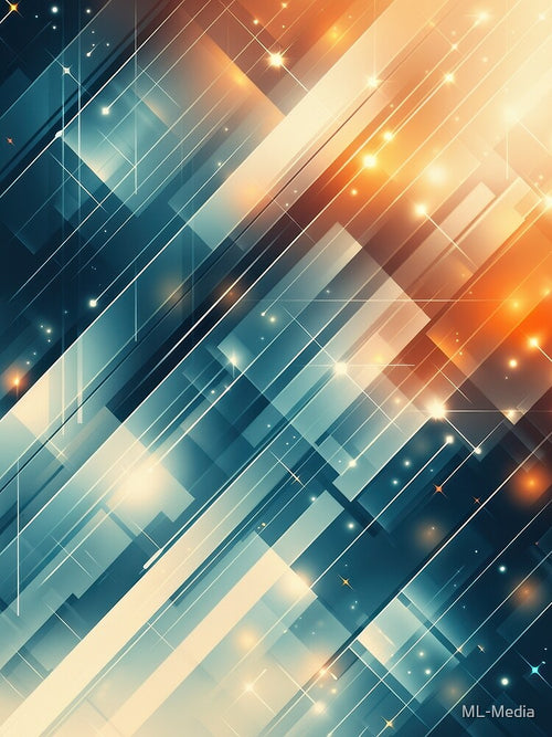Abstract Neon Geometric Design Illustration by ML-Media