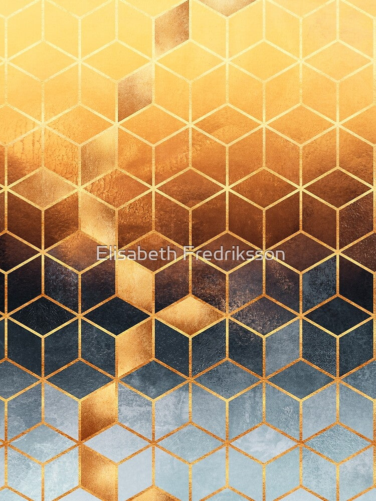 Golden Gradient Cubes by Elisabeth Fredriksson