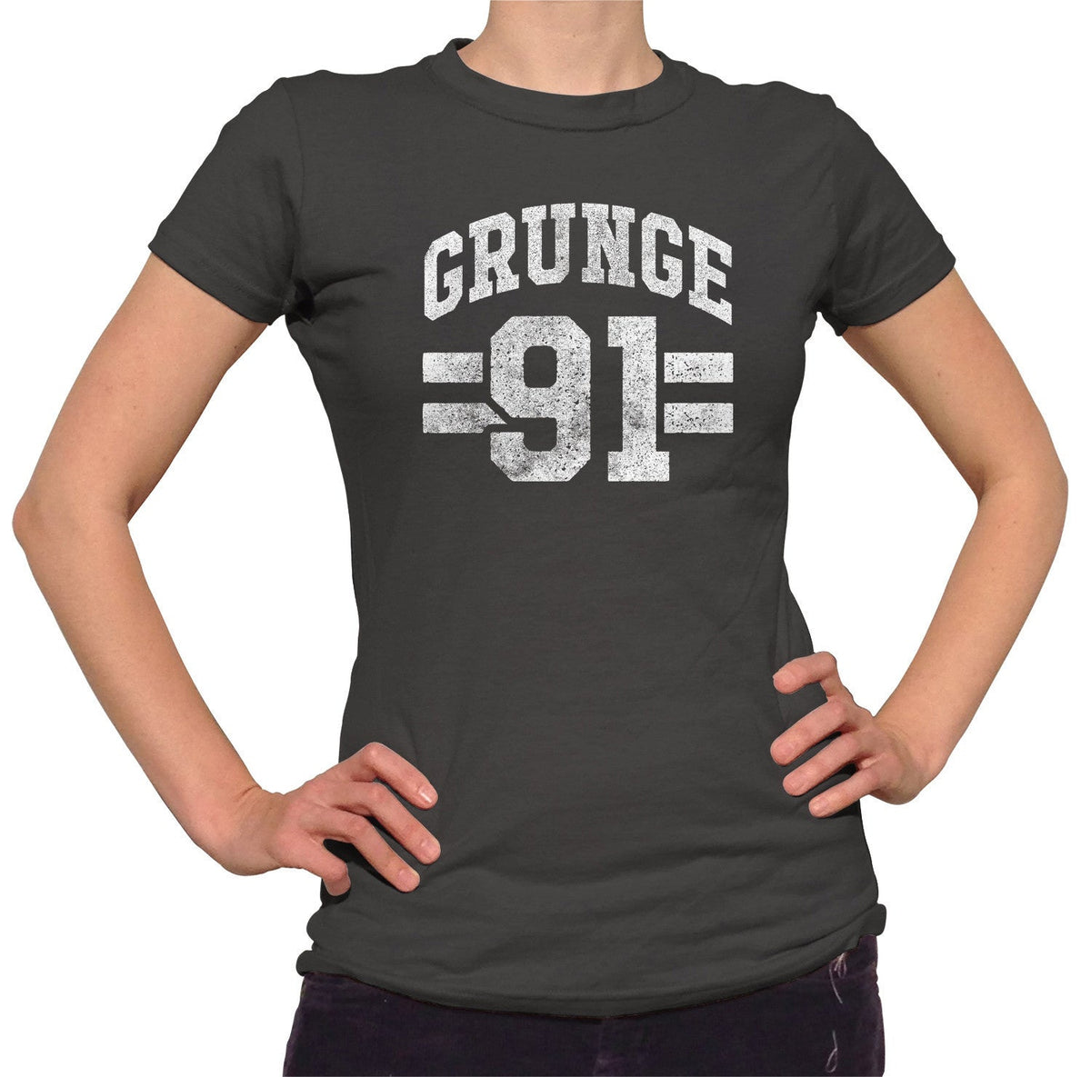 Women's Grunge 91 T-Shirt - Alternative 90s Music Punk Grunge Rock and Roll