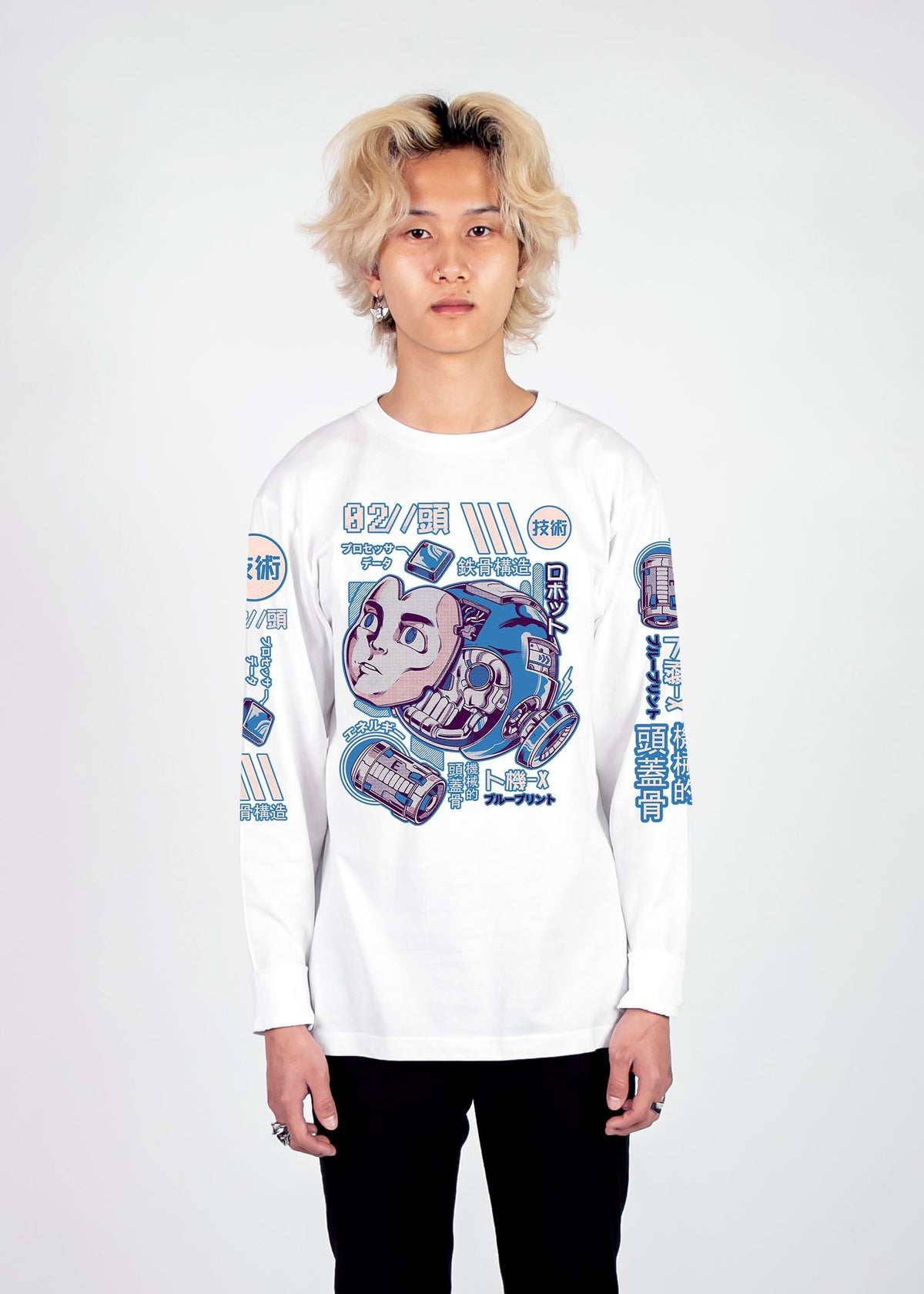 Mega's Head Long Sleeve Tee
