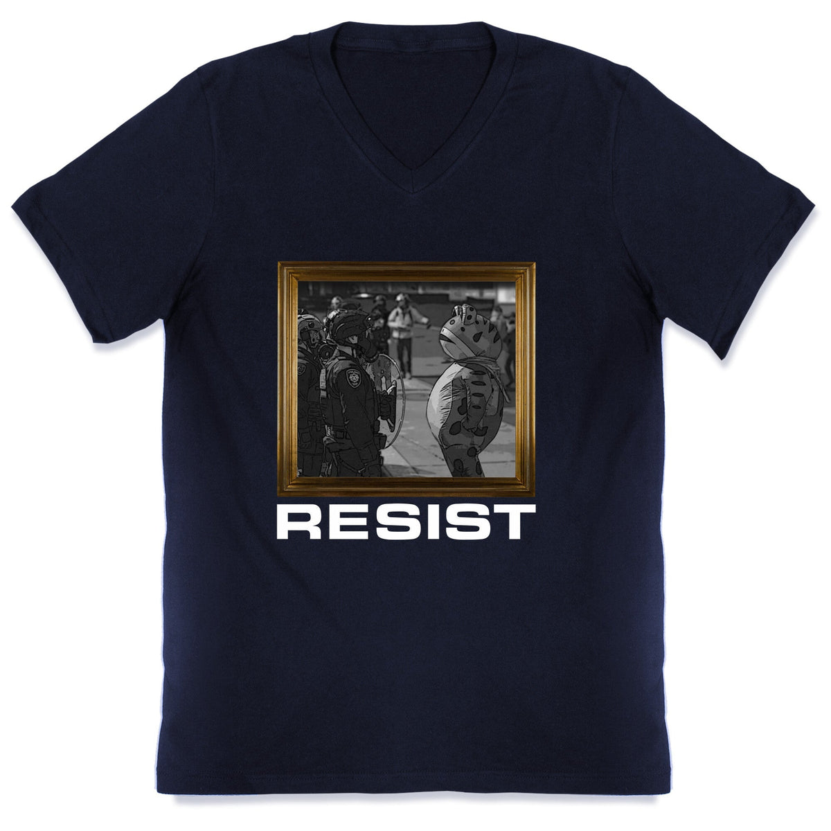 Portland Protest Frog V-Neck