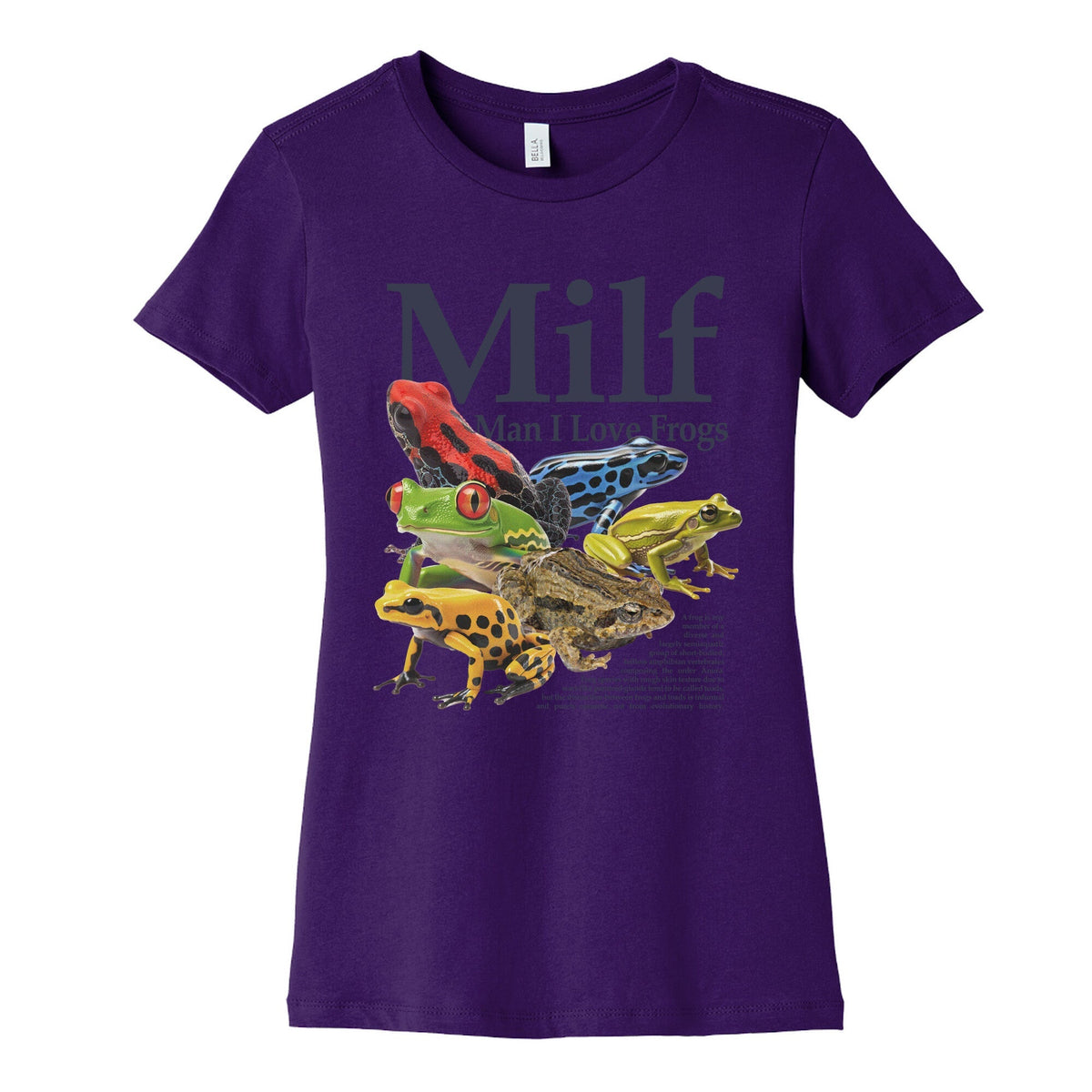 MILF Man I Love Frogs Womens Cotton Tee