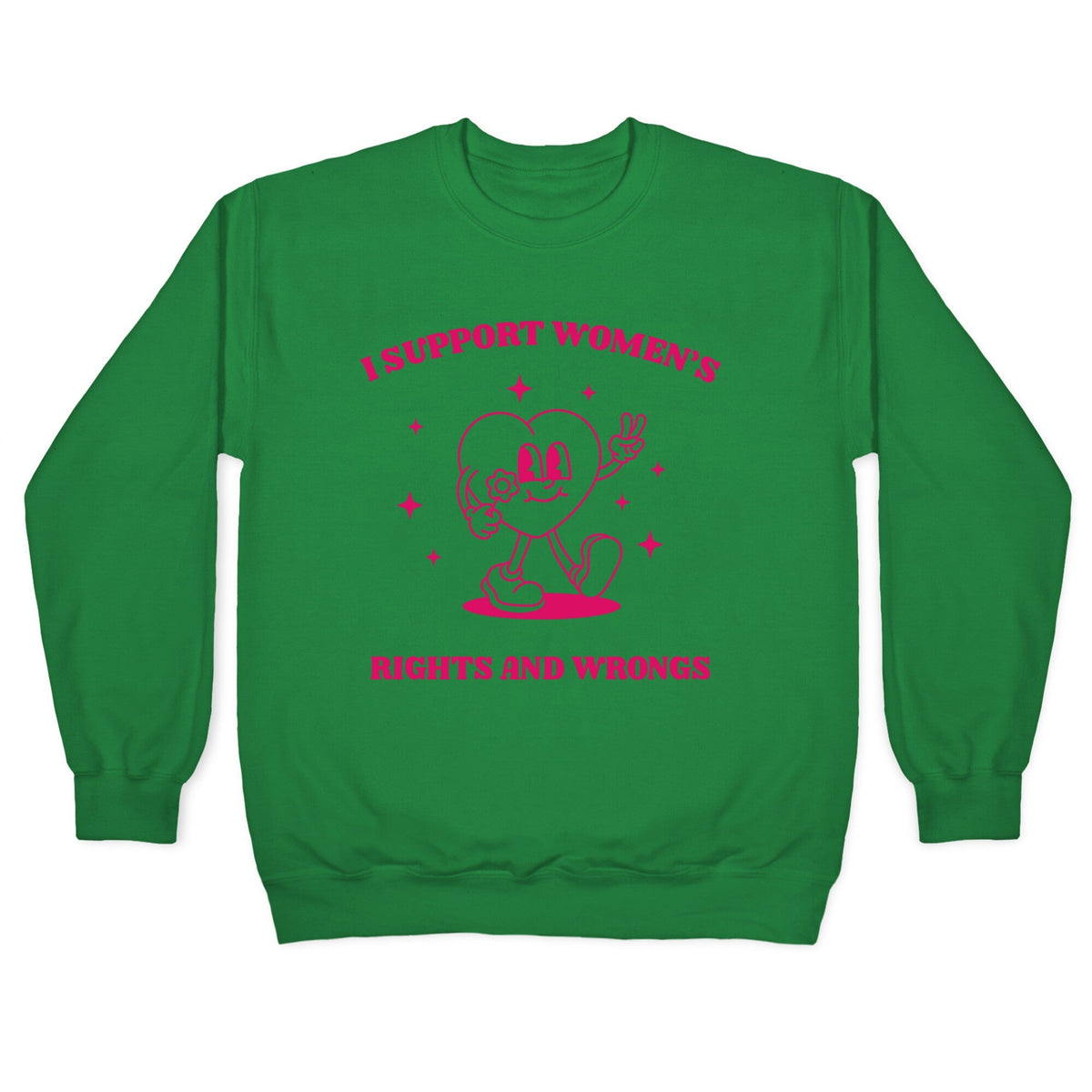I Support Womens Rights And Wrongs Crewneck