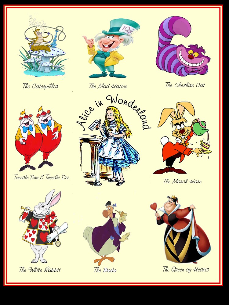 Alice in Wonderland : Vintage Abstract Character Collage Print by posterbobs