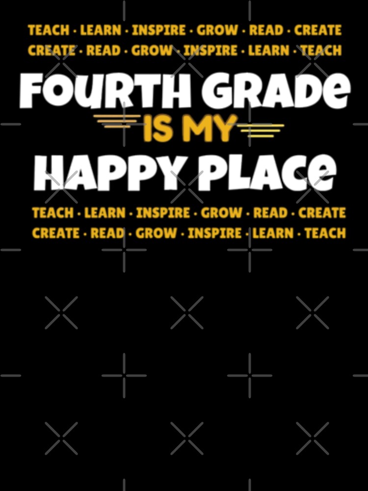Fourth Grade Is My Happy Place Teacher Shirt | 4th Grade Teacher Tee | Back to School Gift | Classroom Apparel by yochatees
