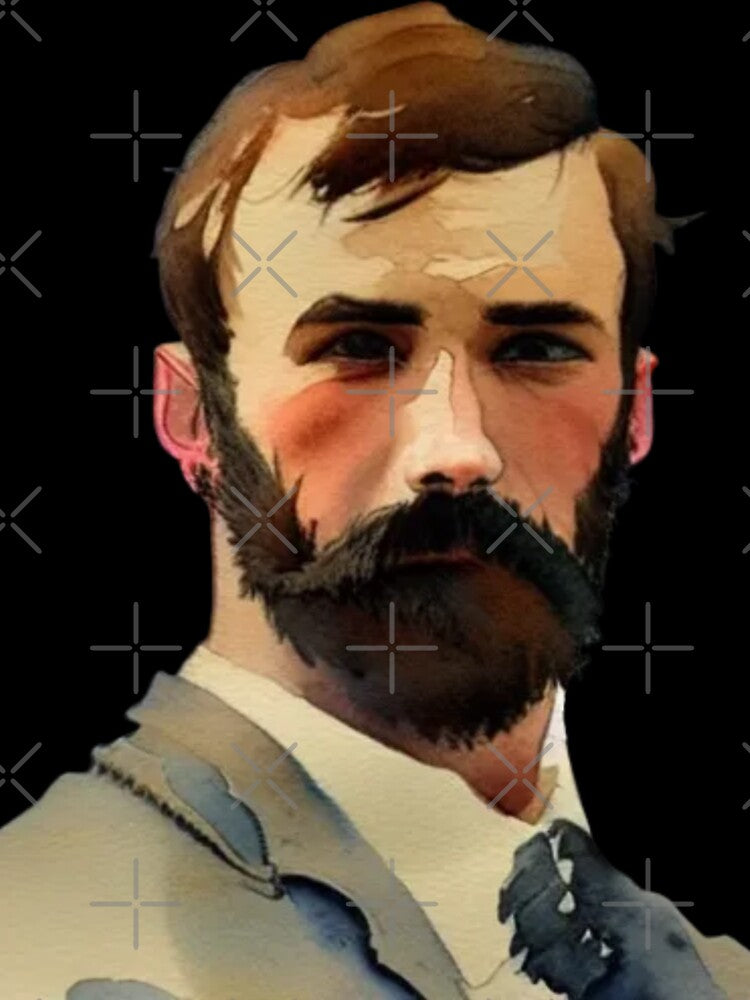 Strong muscular bearded male face, male portrait art, Male portrait illustration, Male face sketch art by Artsareus