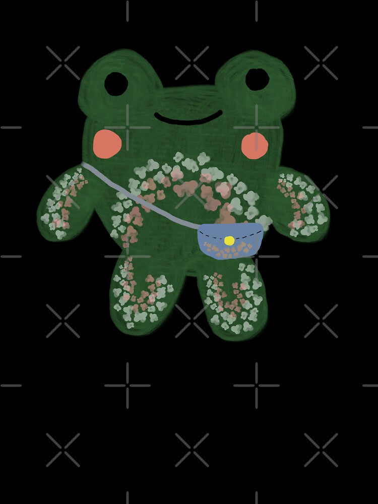Cute floral frog by tinasartspace