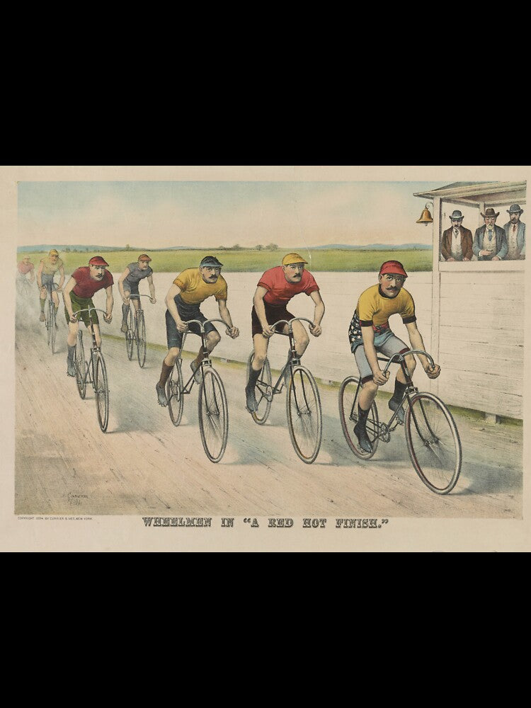 Vintage Cycling Race Illustration (1894) by BravuraMedia